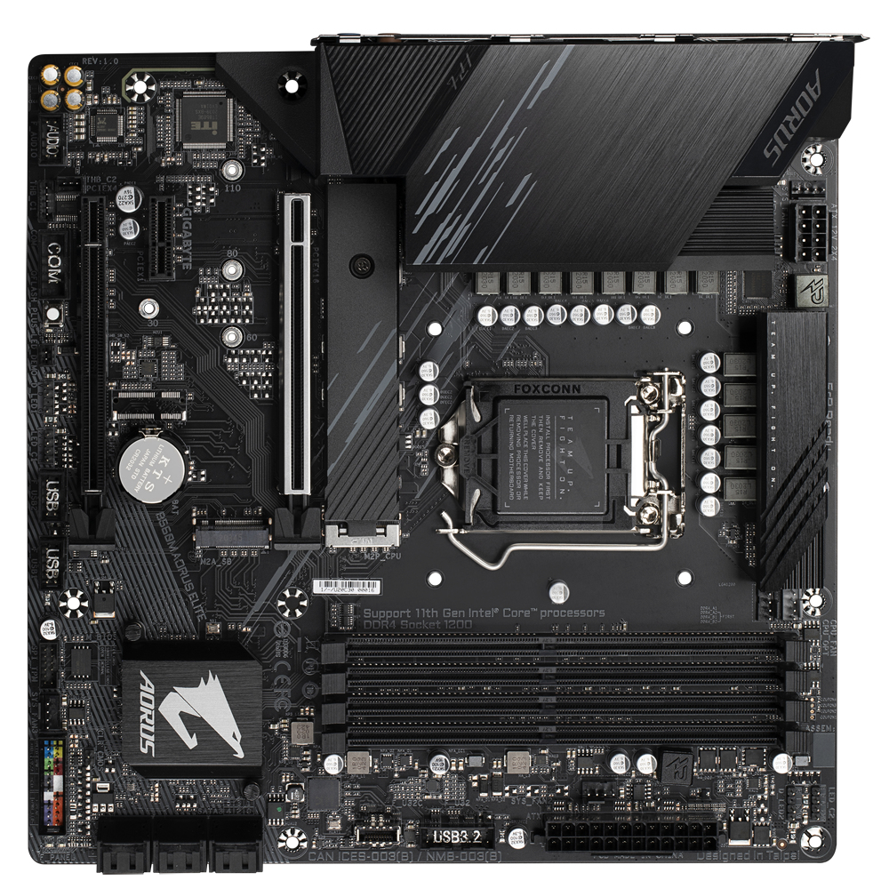 Bekijk afbeelding 1 van Gigabyte 1200 B560M AORUS ELITE - 2xM.2/DP/HDMI/ÂµATX